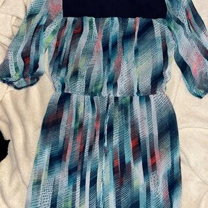 Marc New York Midi Dress in Teal and Navy